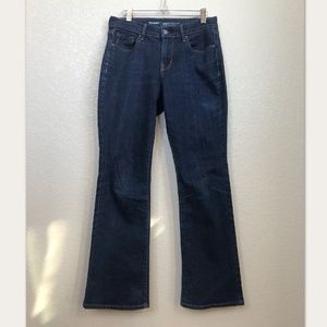 Old Navy Curvy Jeans Boot Cut Dark Wash 4 Short